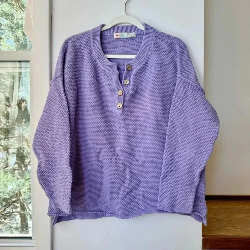 New Free People Hailee Sweater Set in Lavender Purple Size Small